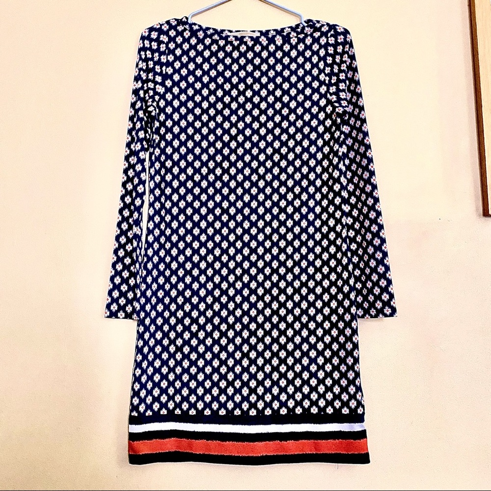Michael Kors Navy, White, Orange Geometric Dress 💙🤍🧡